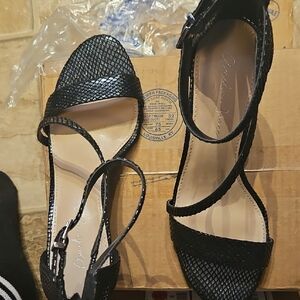 Elegant Black Mesh Heels